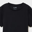 T-shirt col rond manches courtes noir fille