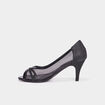 Escarpins talons et mesh Mosquitos noir femme
