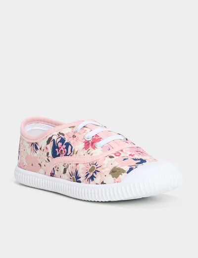 Tennis basses en toile multicolore fille