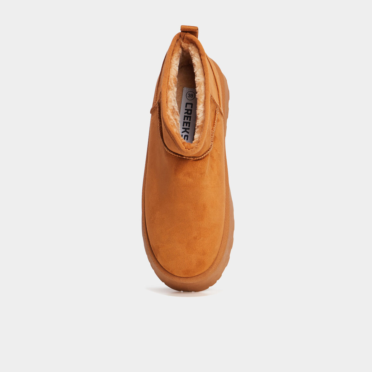 Bottines compensées fourrées Creeks marron femme