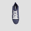 Tennis basses à lacets bleu marine homme