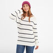 Pull col rond manches longues Creeks ecru femme