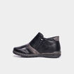 Bottines plates zipp&eacute;es semelles confort noir femme