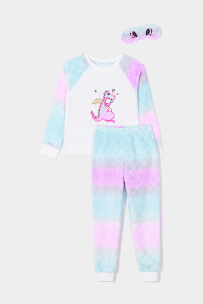 Ensemble pyjama pantalon pilou 3 pièces multicolore fille