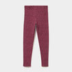 Legging taille &eacute;lastiqu&eacute;e coton bordeaux fille