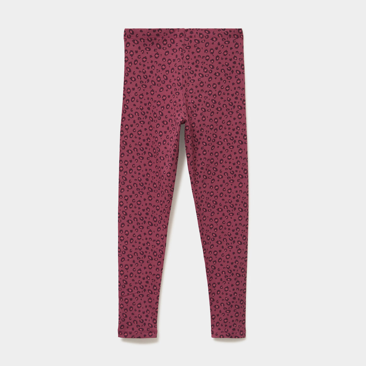 Legging taille &eacute;lastiqu&eacute;e coton bordeaux fille