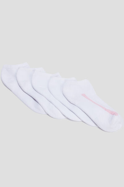 Lot 5 paires socquettes blanc femme