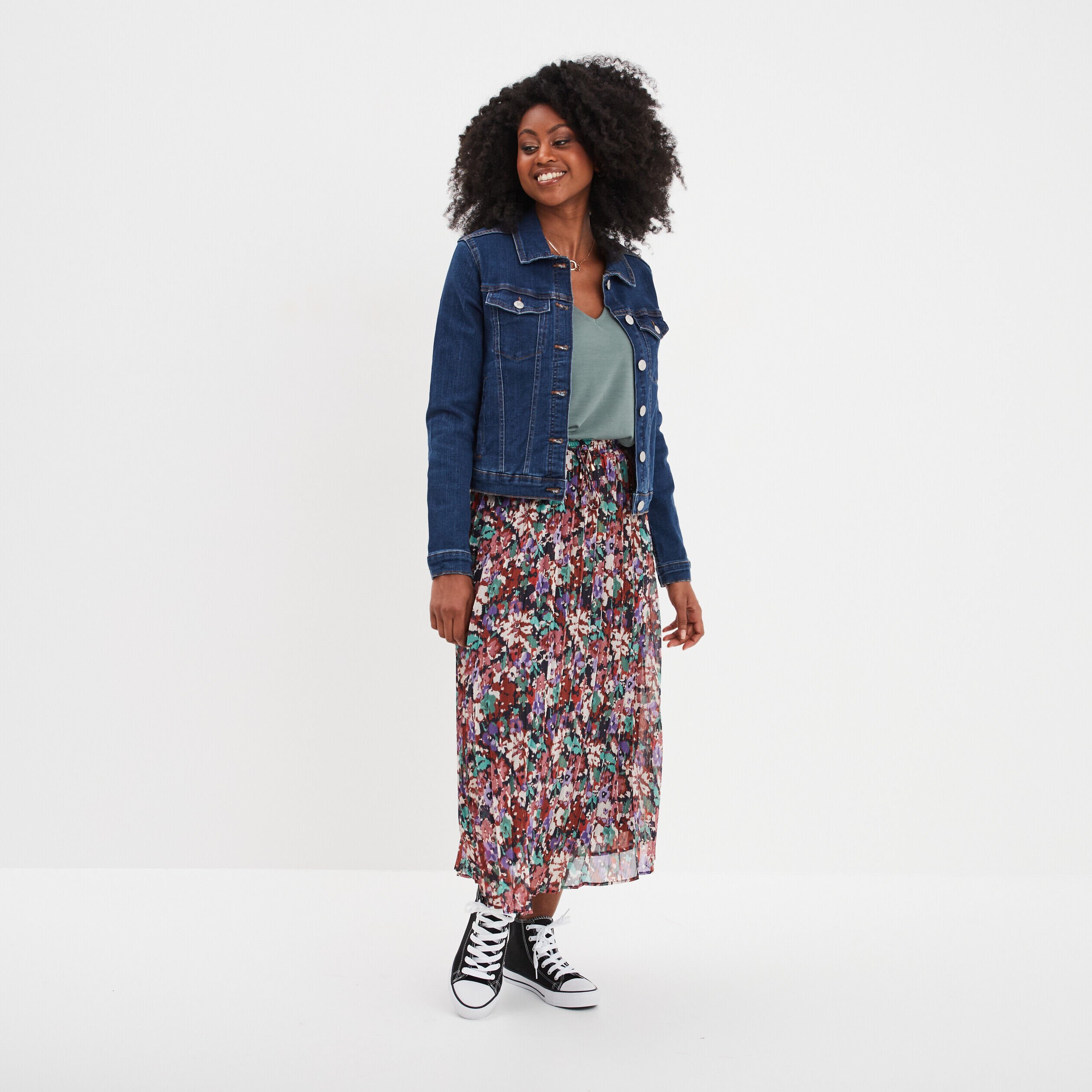 Jupe femme pas chere Multicolore La Halle
