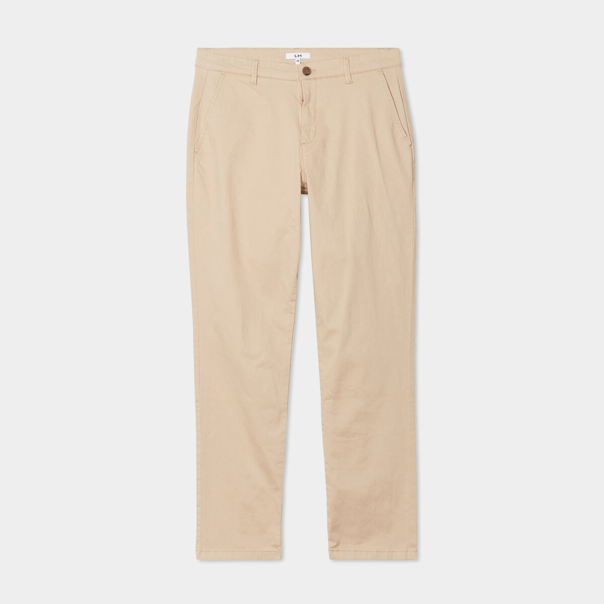 Pantalon chino droit stretch sable homme