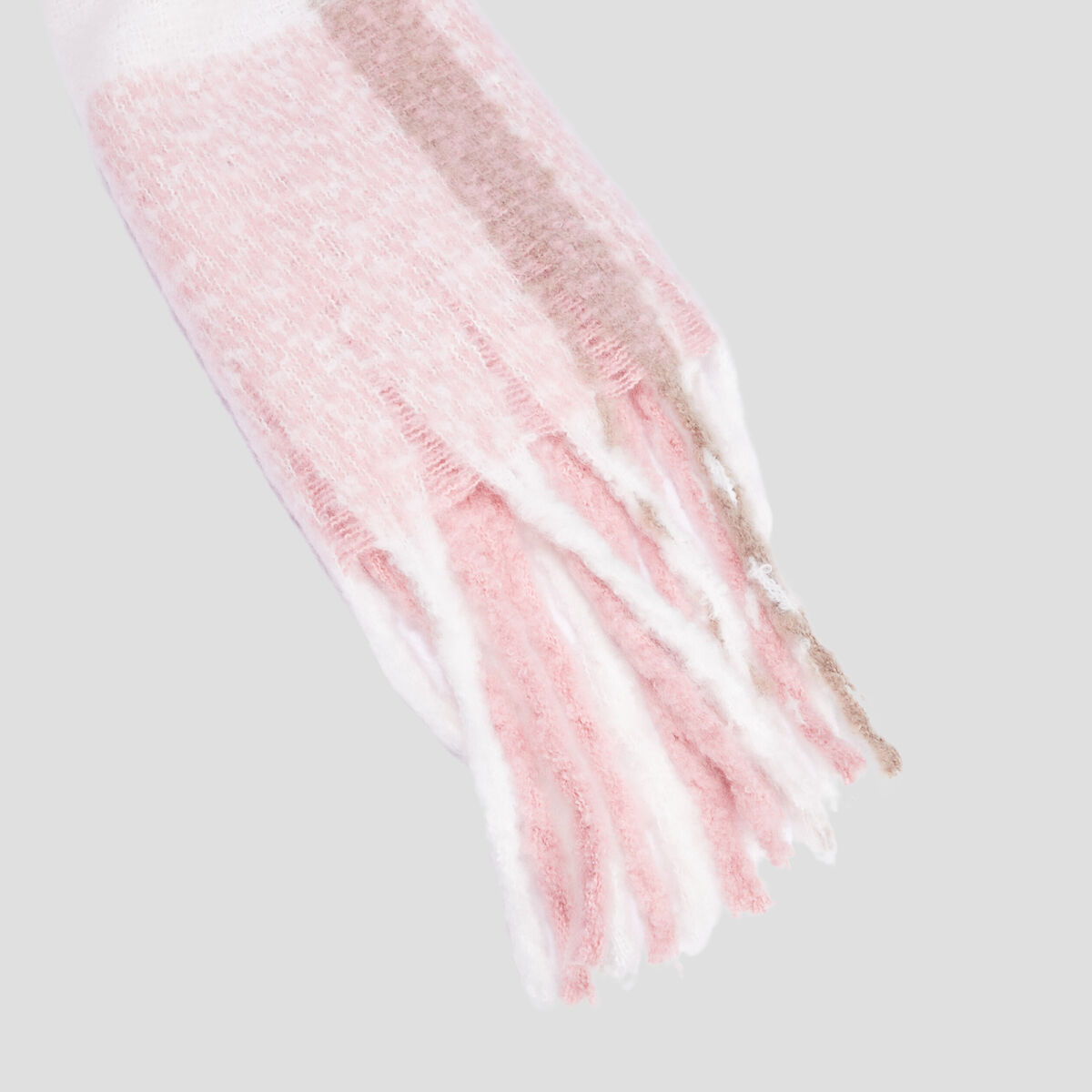 Écharpe à franges rose fille