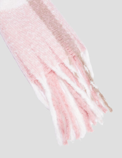 &Eacute;charpe &agrave; franges rose fille