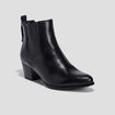 Bottines chelsea texturées noir femme