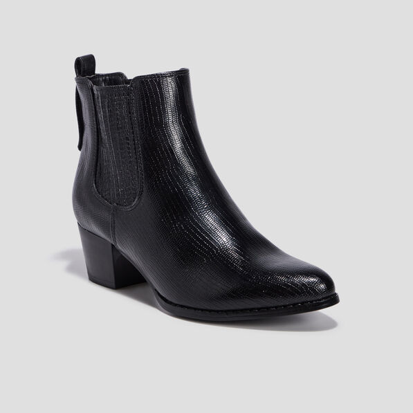 bottines chelsea texturees noir femme Bottines chelsea texturées noir femme