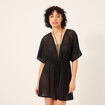 Robe de plage dentelle noir femme