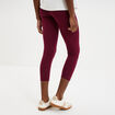 Legging 7/8 &egrave;me taille &eacute;lastiqu&eacute;e bordeaux femme