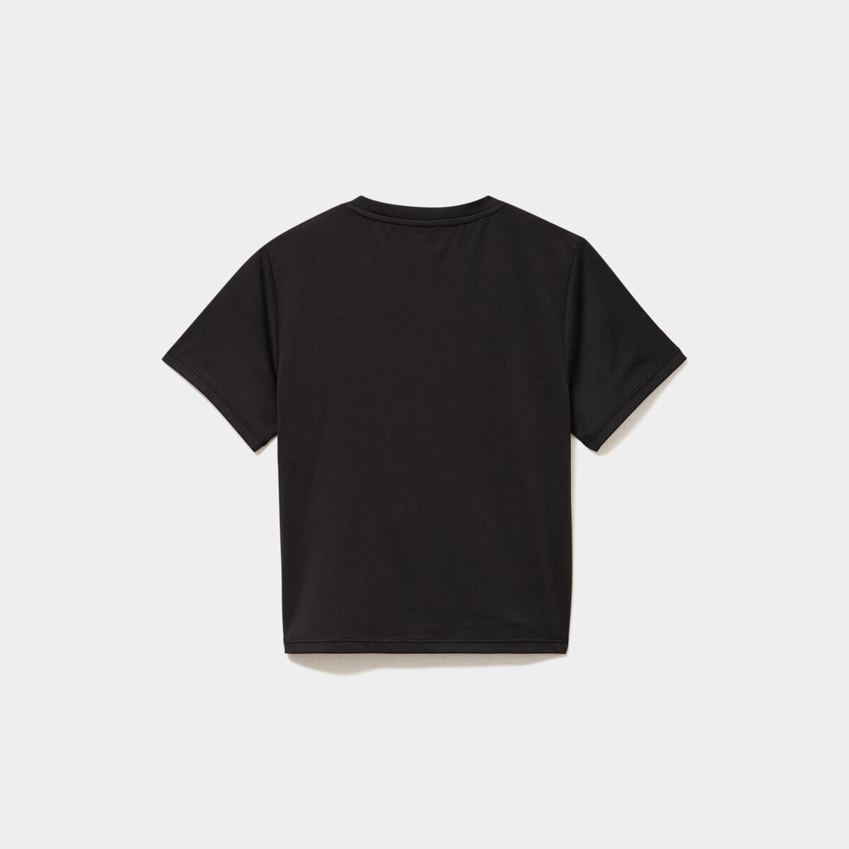 T-shirt ajust&eacute; manches courtes noir fille