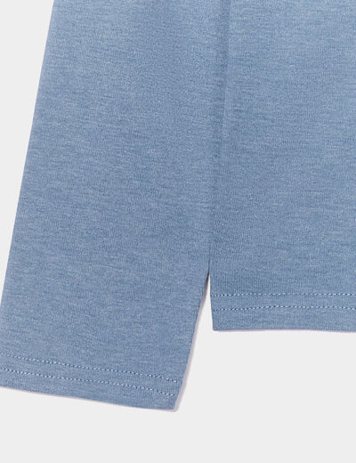 Lot 2 t-shirts col roulé bleu gris garçon