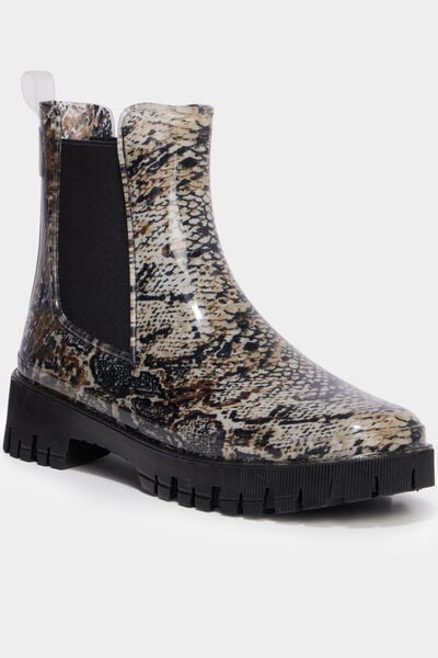 Bottes de pluie crant&eacute;es gris femme