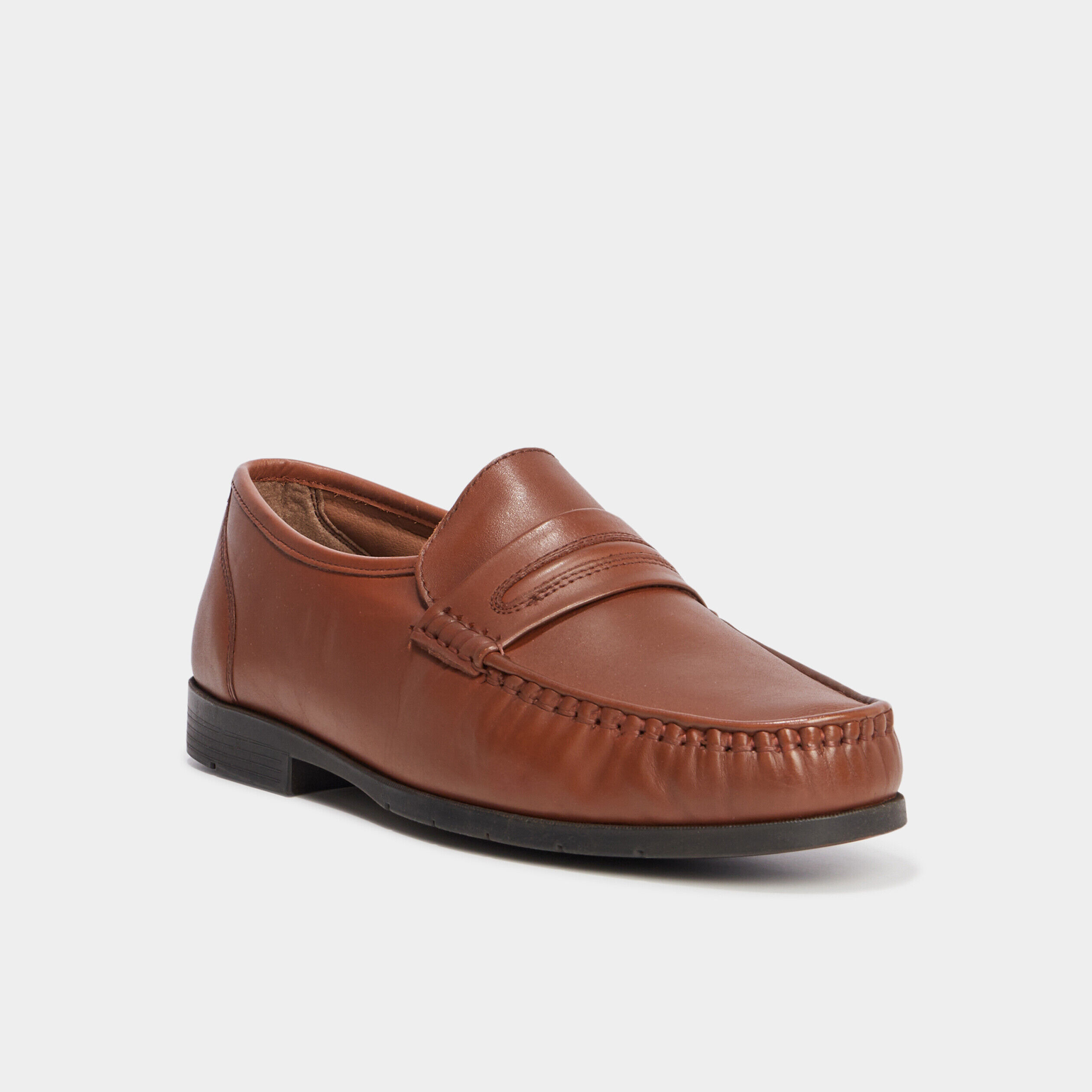 Mocassins en cuir marron clair homme WALKING CONFORT