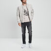 Veste bomber zippée creme homme