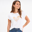T-shirt F&ecirc;te des m&egrave;res &agrave; message coton blanc femme