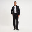 Pantalon chino regular taille &eacute;lastiqu&eacute;e noir homme