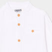 Chemise col mao en gaze de coton blanc b&eacute;b&eacute; gar&ccedil;on