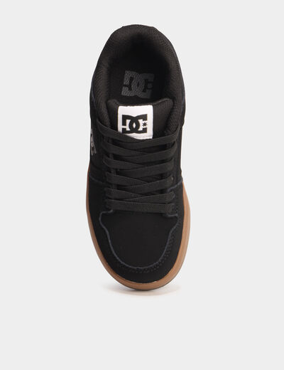 Tennis basses cuir &agrave; lacets camel gar&ccedil;on