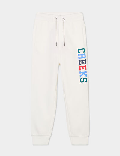 Pantalon de jogging regular Creeks blanc garçon