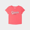 T-shirt manches courtes coton Creeks rose vif fille