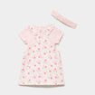 Ensemble robe 3 pi&egrave;ces coton creme b&eacute;b&eacute; fille