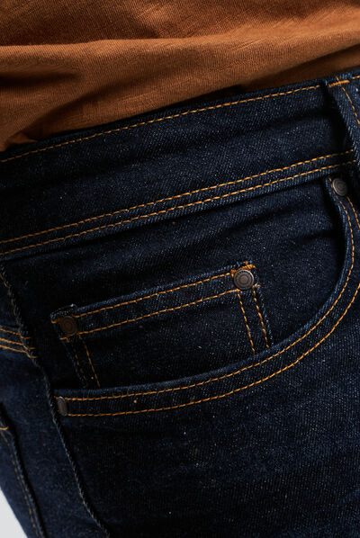Jeans straight taille standard denim brut homme