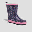 Bottes de pluie imprimé fleuri bleu marine fille