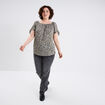 Jeans straight taille haute Modavista denim gris femme grande taille