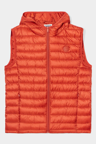 Doudoune sans manches à capuche Creeks orange foncé homme