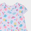 Robe manches courtes coton blanc b&eacute;b&eacute; fille