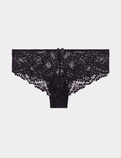 Shorty en dentelle noir femme
