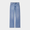 Jeans wide leg taille haute coton denim double stone femme