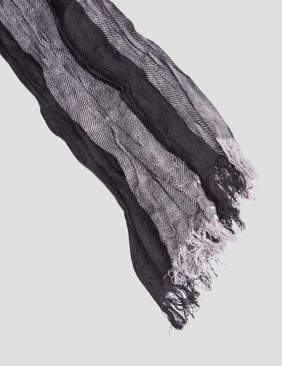 Foulard effet froissé noir homme