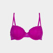 Soutien-gorge corbeille padd&eacute; dentelle violet femme