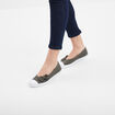 Ballerines en toile avec noeuds taupe femme