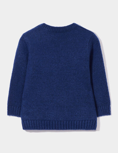 Pull boutonné manches longues Creeks blanc bébé garçon