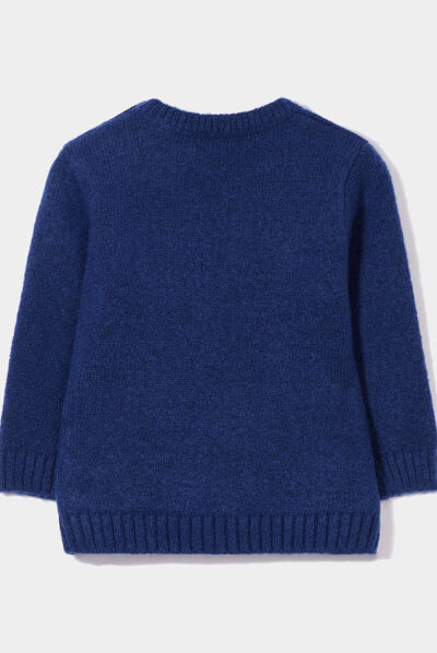 Pull boutonné manches longues Creeks blanc bébé garçon