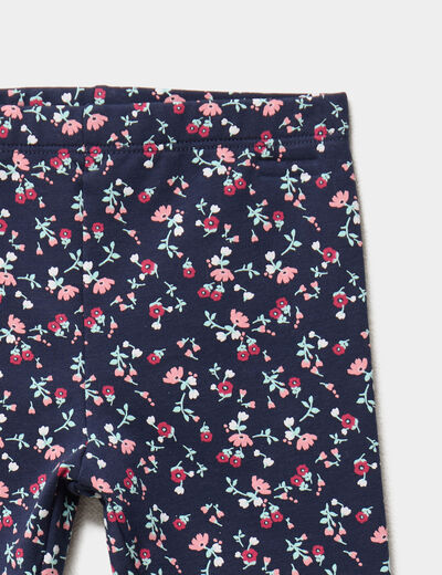 Legging doublé taille élastiquée bleu marine bébé fille