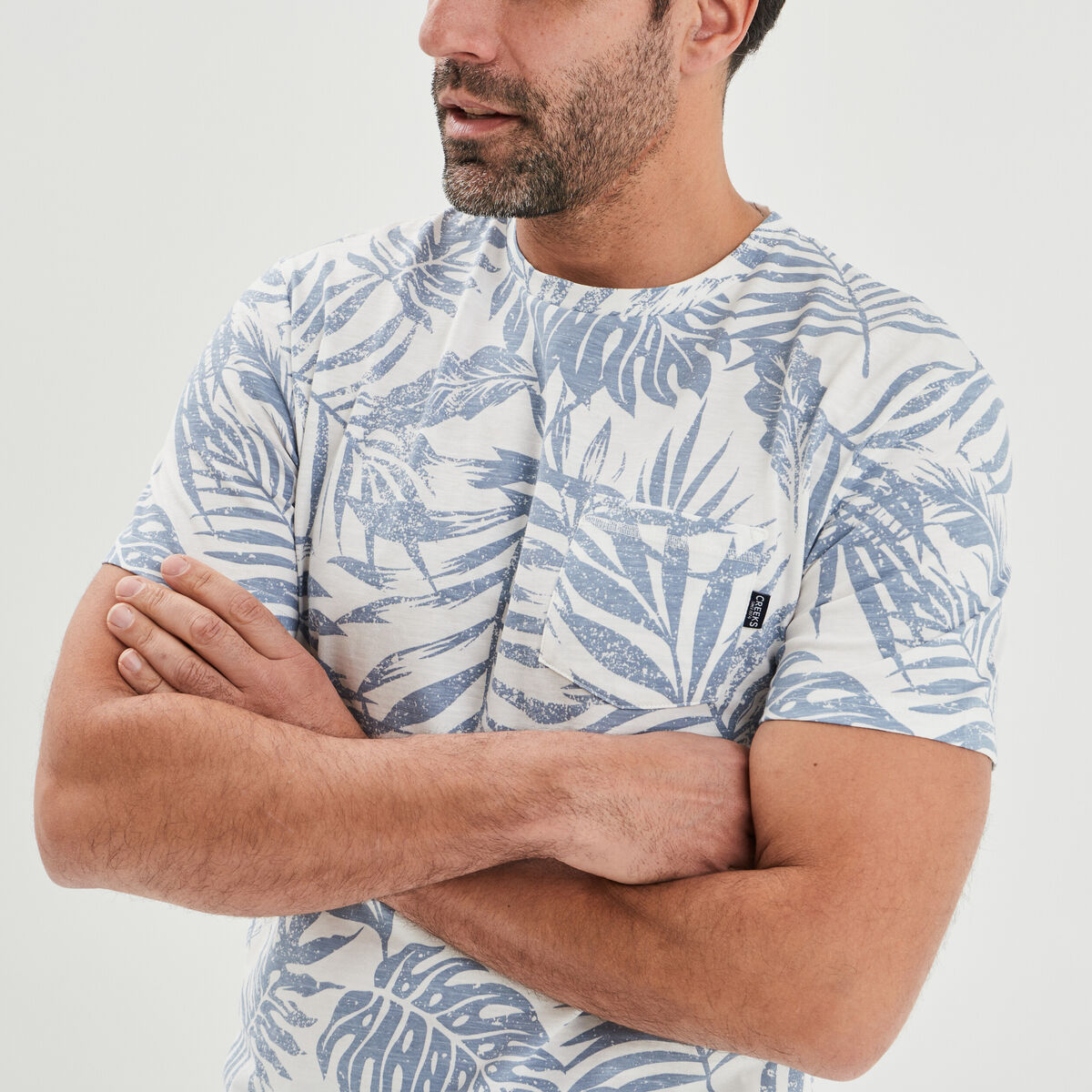 T-shirt manches courtes bleu homme