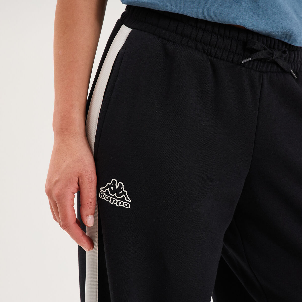 Pantalon de jogging molletonn&eacute; Kappa noir femme