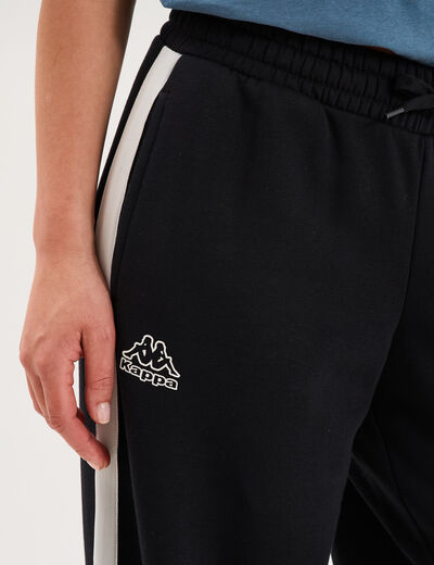 Pantalon de jogging molletonn&eacute; Kappa noir femme