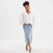 Blouse col tunisien gaze de coton Creeks blanc femme