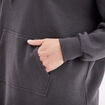Robe sweat à capuche gris foncé femme
