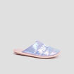 Chaussons mules holographiques NASA bleu femme